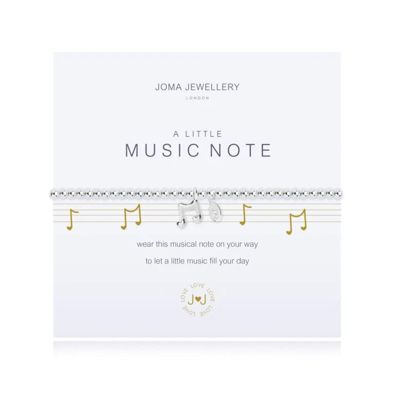 Joma Jewellery Sterling Silver Music Note Bracelet - Elegant Gift for Musicians & Music Lovers | Perfect for Concerts, Birthdays & Special Occasions