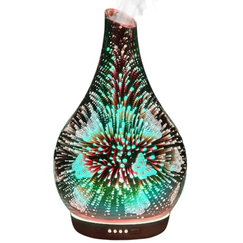 Premium Large Ultrasonic Diffuser with 3D Butterfly Design - 500ml Aromatherapy Essential Oil Diffuser for Home, Office, Yoga & Spa - Quiet Humidifier with 7 Color LED Lights & Auto Shut-Off