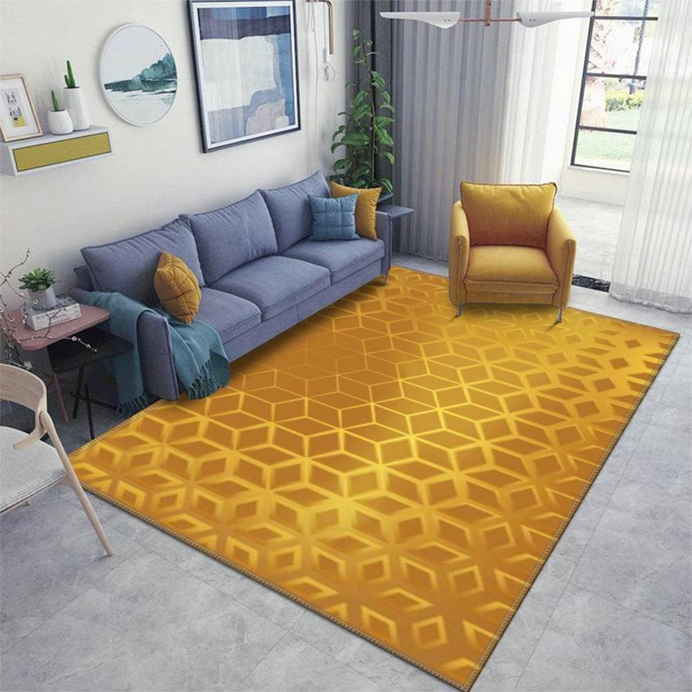 Non-Slip Washable Abstract Area Rug - Indoor/Outdoor Playmat for Kids, Living Room, Bedroom & Playroom - Soft & Durable Floor Carpet for Home Decor, Nursery, and Patio Use