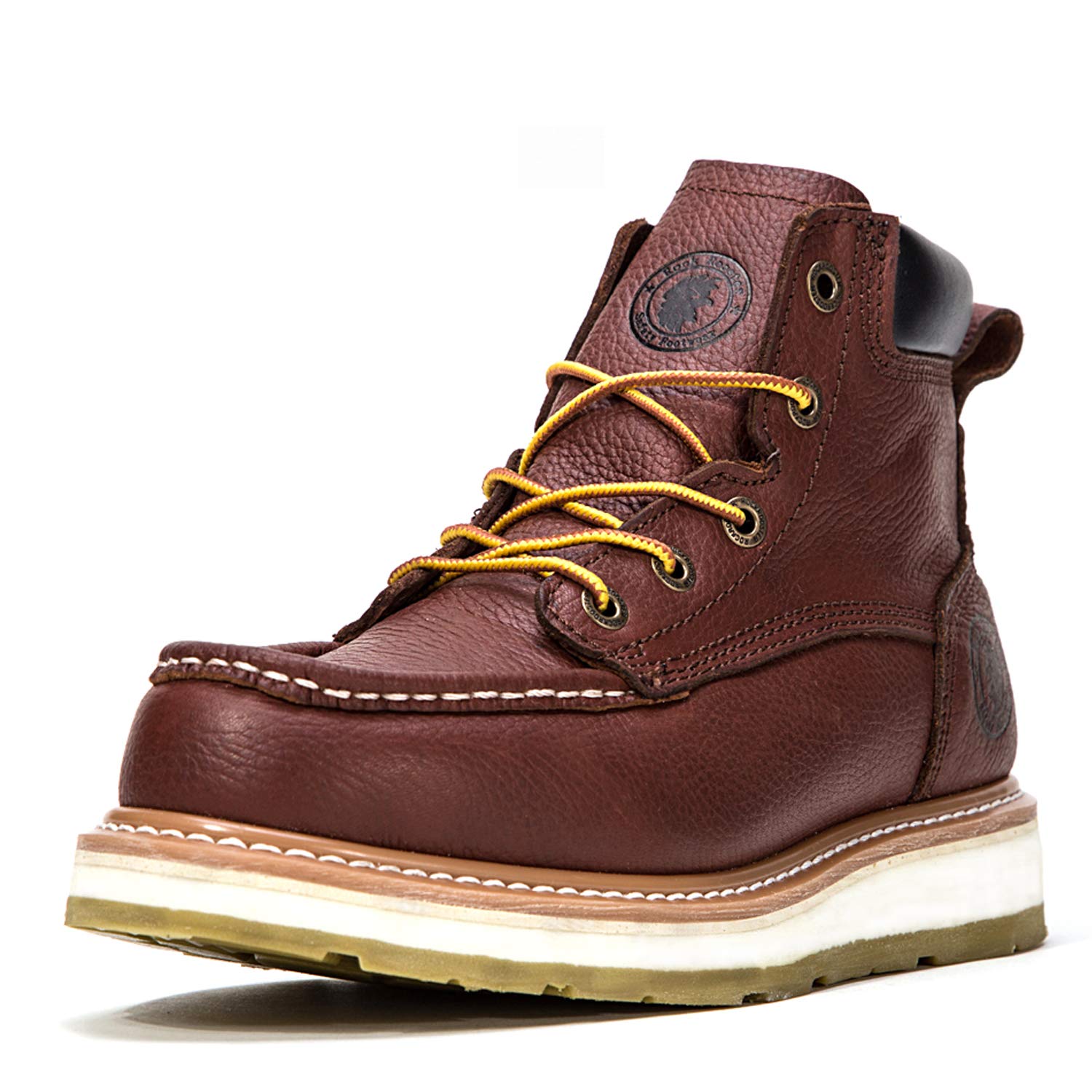 ROCKROOSTER Men's Waterproof Work Boots with Composite/Soft/Steel Toe - Safety Shoes for Construction, Warehouse & Outdoor Work - Durable Non-Slip Work Boots for Heavy Duty Jobs