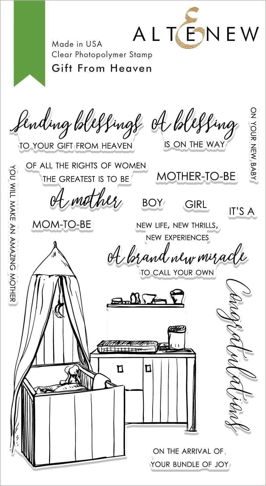 Heavenly Gift Stamp Set for Scrapbooking, Card Making & DIY Crafts - Perfect for Greeting Cards, Invitations & Handmade Projects