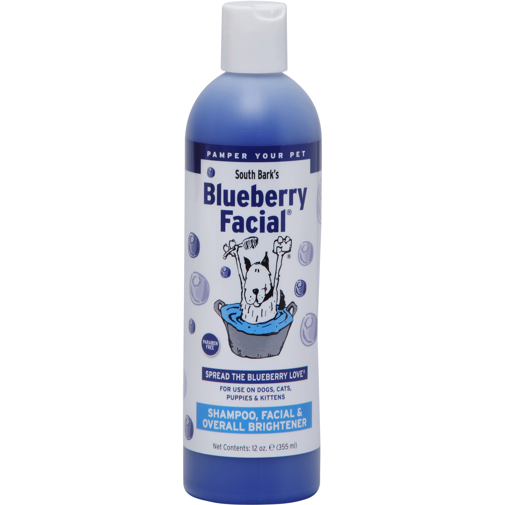 South Bark Blueberry Facial Shampoo for Dogs - Natural & Gentle Cleanser with Blueberry Extract - Perfect for Sensitive Skin & Daily Grooming Routine
