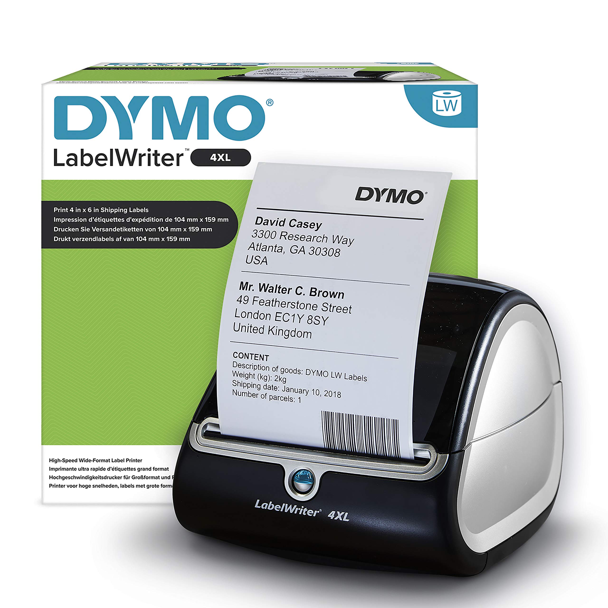 DYMO LabelWriter 4XL Thermal Label Printer for Shipping, Packaging & Mailing - High-Speed 4