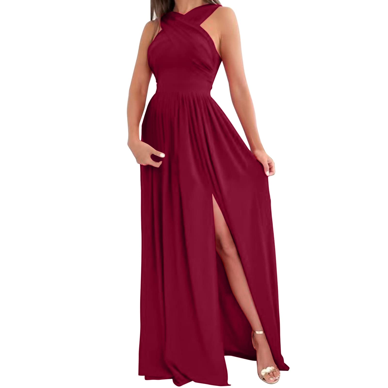 Pinkpaopao Women's Off Shoulder Elegant Evening Dress - Sexy Party Gown for Prom, Wedding, Cocktail & Special Occasions
