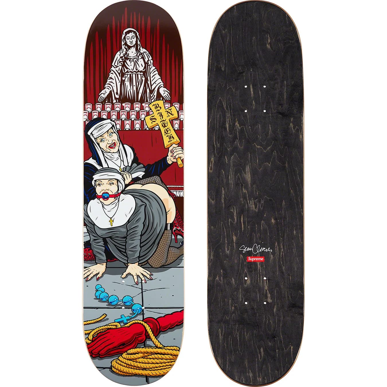 Supreme Nuns N Guns Skateboard Deck - Limited Edition Street Skateboard for Skaters | Perfect for Urban Skateboarding & Street Art Collection