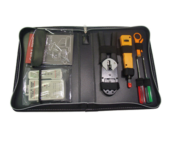 Professional Multi-Network Cable Installation Tool Kit - Complete Set for Ethernet, Coaxial & Fiber Optic Wiring - Perfect for IT Technicians, Electricians & DIY Home Networking Projects