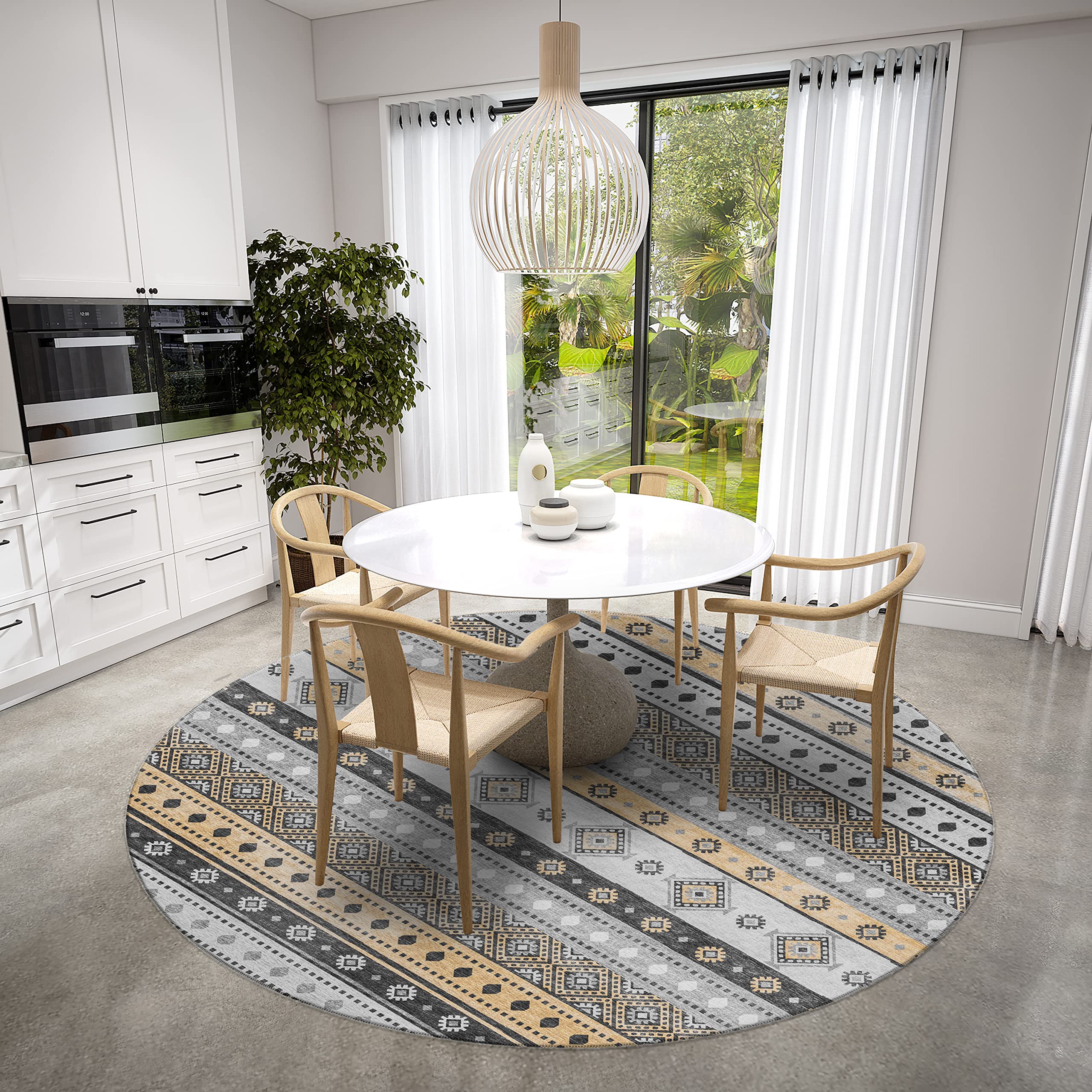Addison Rugs Yuma AYU42 Gray 8' x 8' Square Area Rug - Soft & Durable for Living Room, Bedroom, or Office Decor