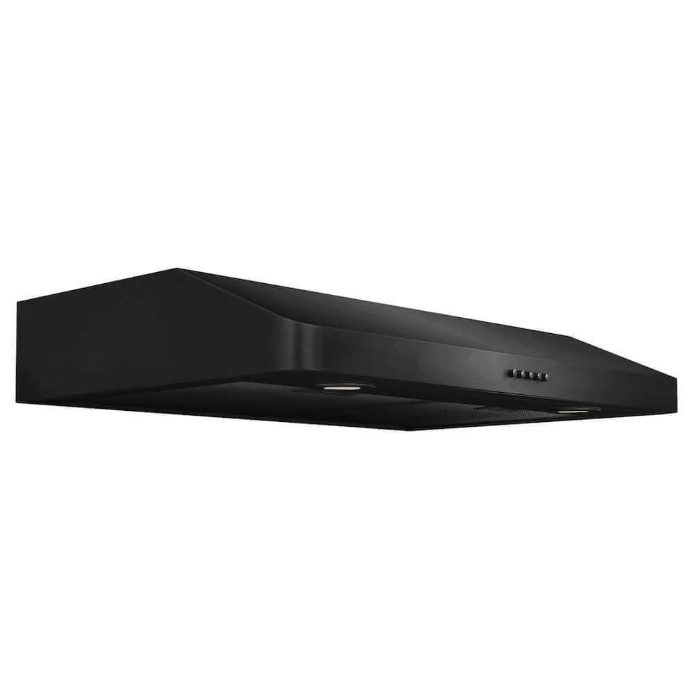 ZLINE 30 Inch 400 CFM Ducted Under Cabinet Range Hood - Black Stainless Steel (BS617 30) | Powerful Kitchen Ventilation for Gas Stoves & Cooking Smoke Removal