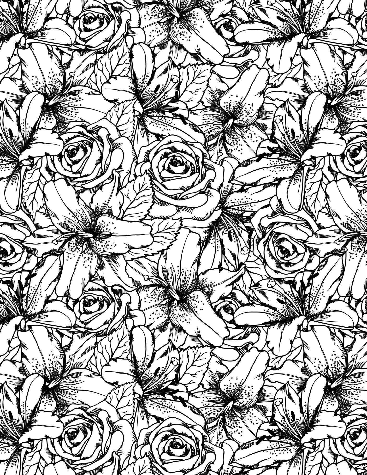 Lilly & Rose Ceramic Decals - Black Floral Design (19x13 Inch) for DIY Pottery, Mugs & Home Decor - Perfect for Handmade Gifts & Craft Projects