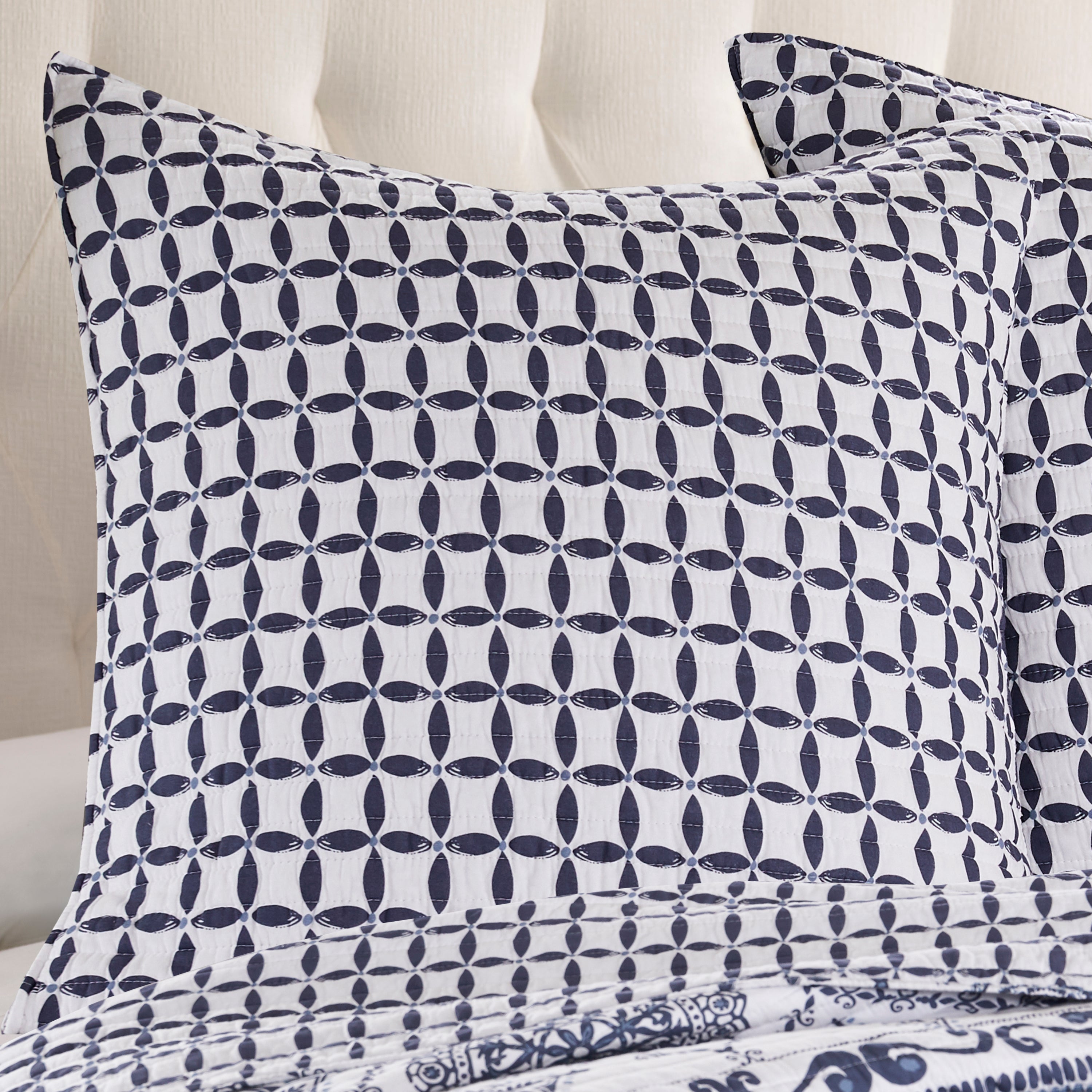 Valentina Euro Sham Pillow Covers - Set of 2 Luxury Decorative Pillowcases for Bedroom & Living Room Decor - Soft & Stylish Home Accents for Sofa, Couch or Bed