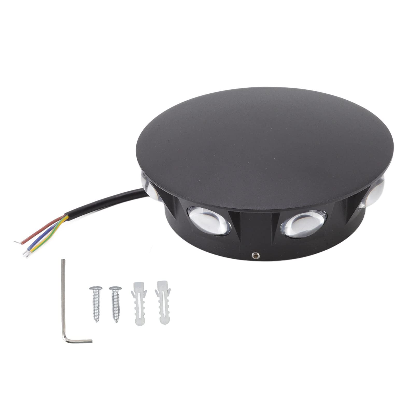 Fafeicy 85265V 8W 8-Sided Waterproof LED Wall Light - 8 LED Aluminum Outdoor Wall Lamp for Courtyard, Corridor, Garden & Patio Lighting - Durable Weatherproof Design for Exterior Home & Landscape Use