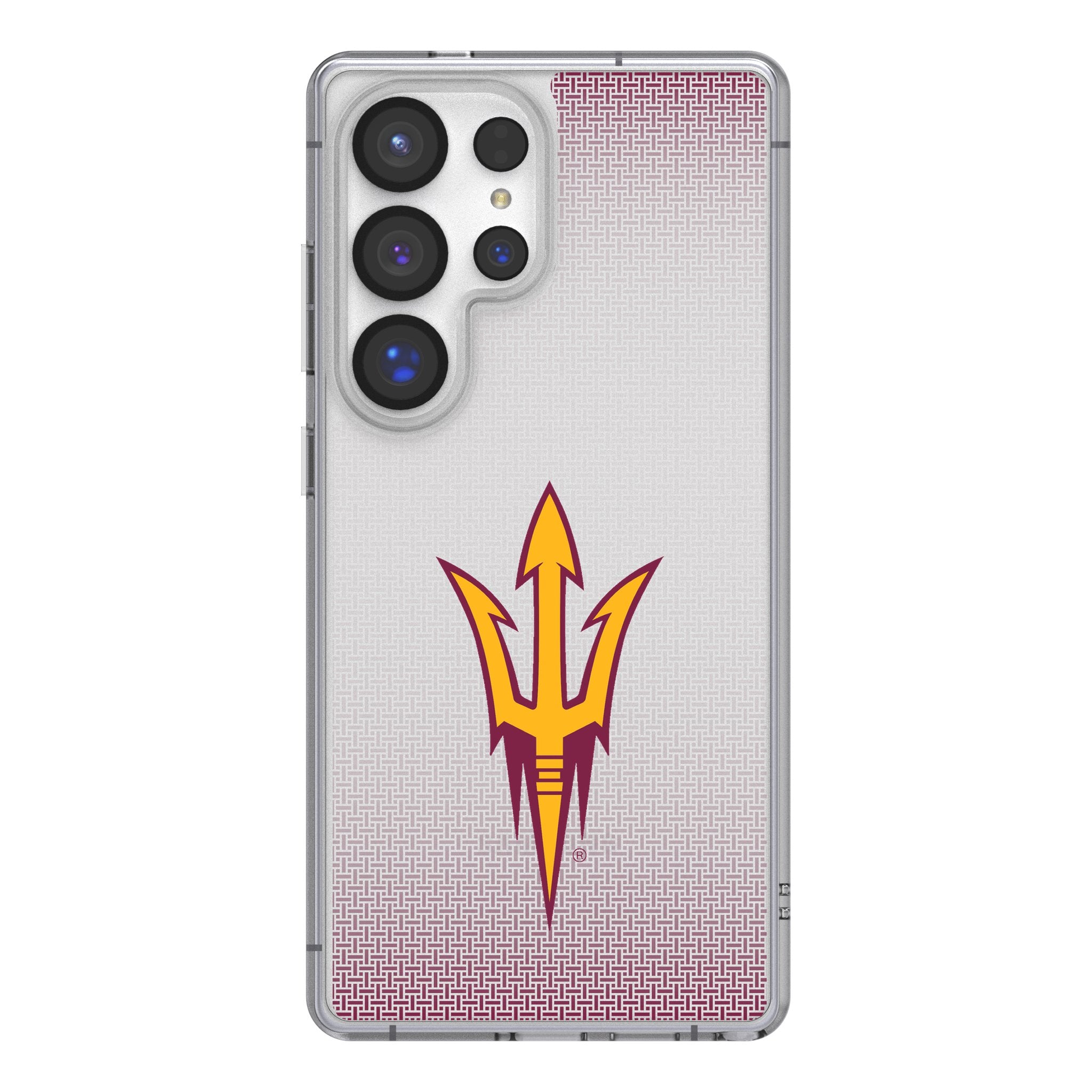 Arizona State University Sun Devils Linen Clear Phone Case for Samsung Galaxy S21 S22 S23 - Slim Protective Cover for College Fans - Perfect for School, Games & Campus Life