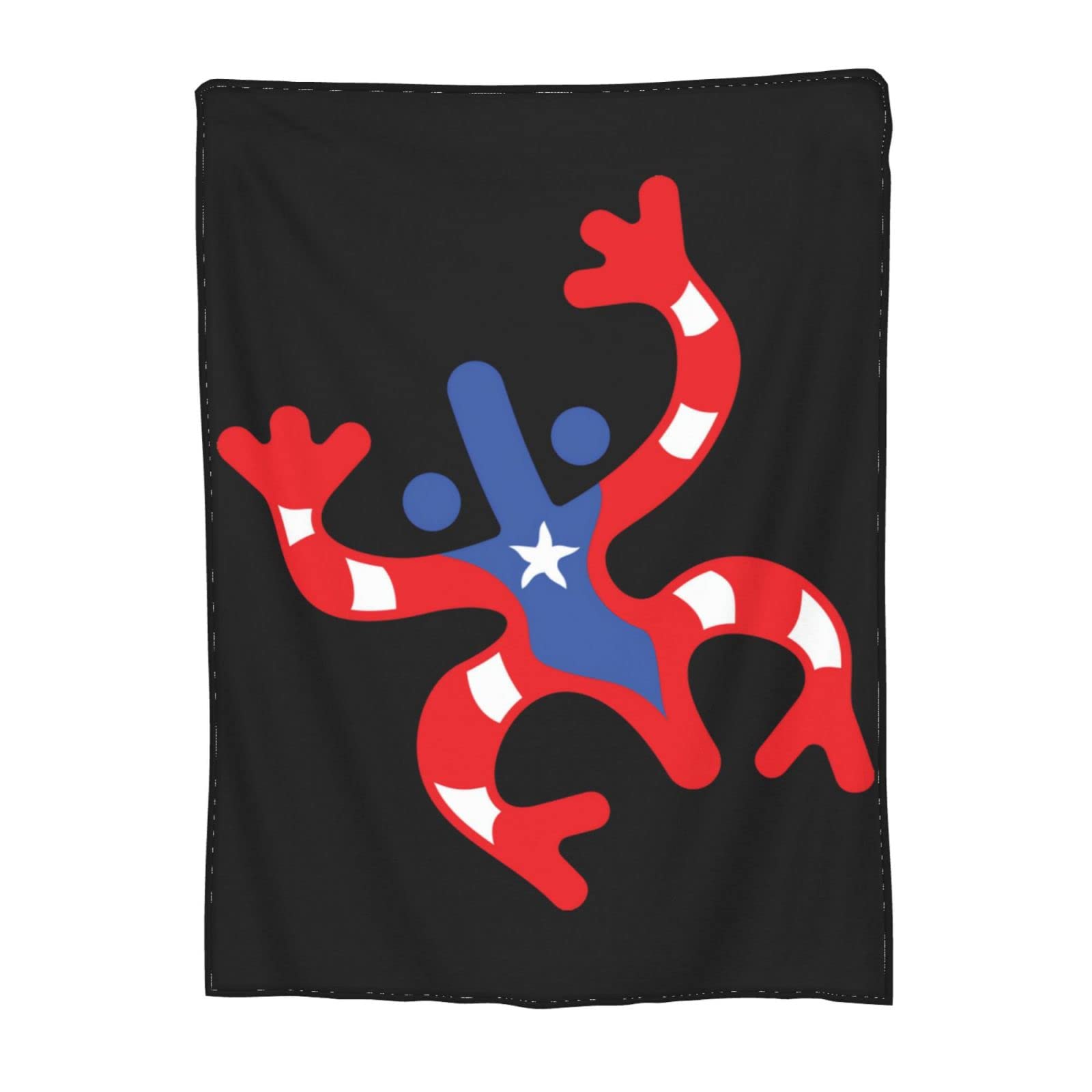Puerto Rico Flag Throw Blanket - Ultra Soft Plush Fleece Flannel Blanket for Couch, Sofa & Bed (60