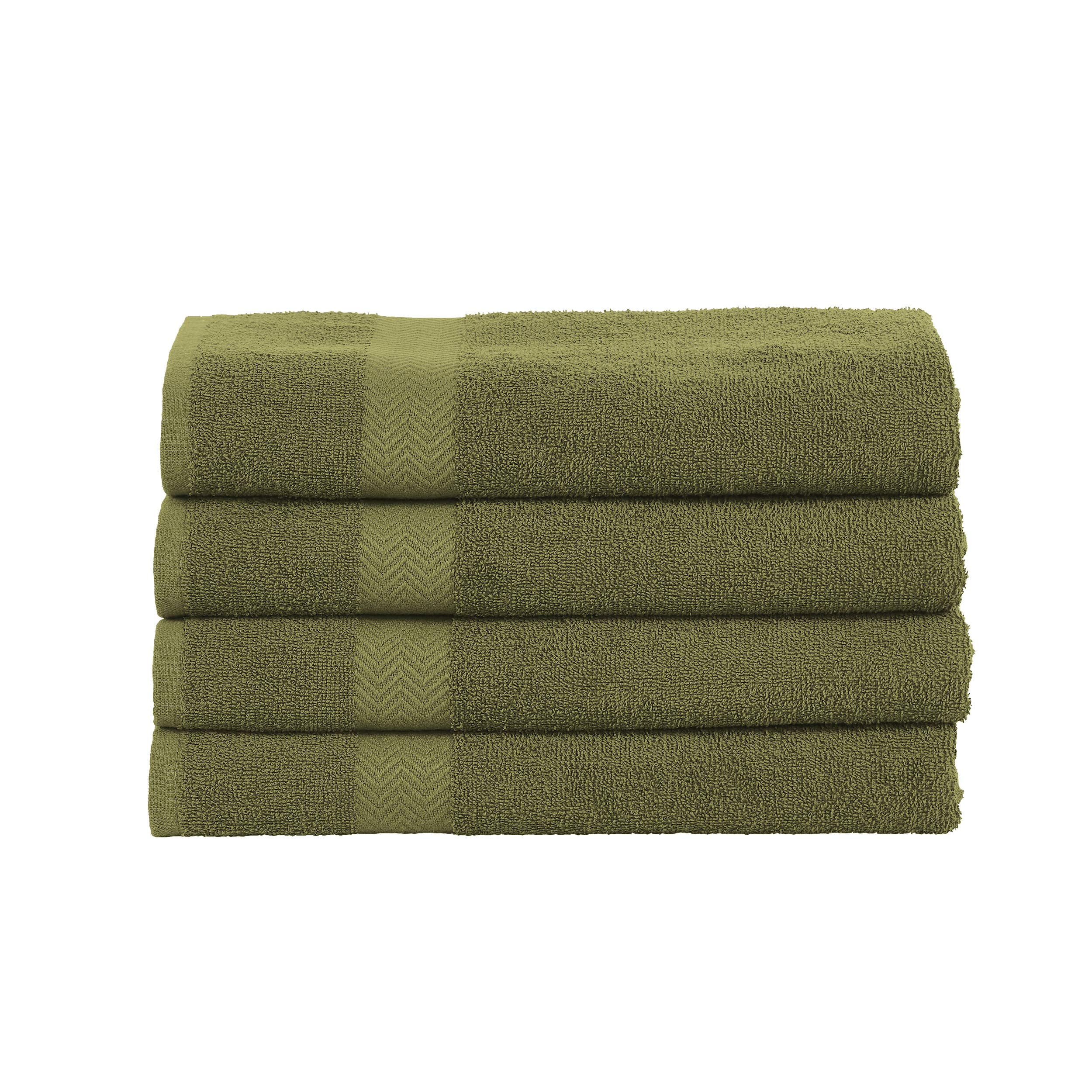 Premium Eco-Friendly Organic Cotton 4-Piece Bath Towel Set - Super Soft & Absorbent, Forest Green - Perfect for Spa, Bathroom & Luxury Home Use by Superior Home Collection