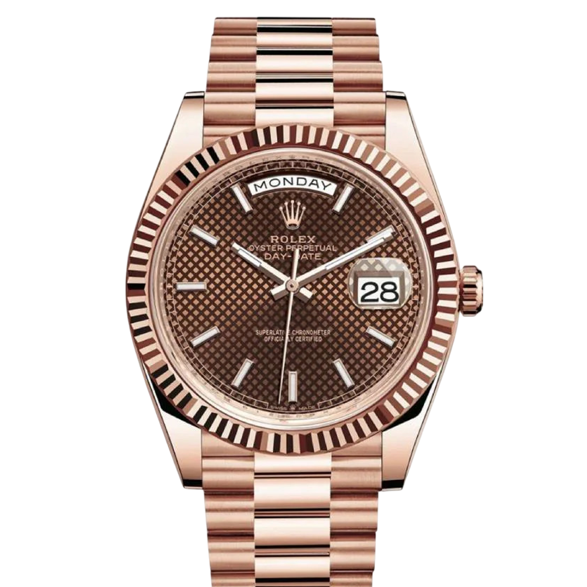 Rolex Day Date 228235 18K Rose Gold Men's Watch with Chocolate Dial - Luxury Dress Watch for Business & Formal Occasions