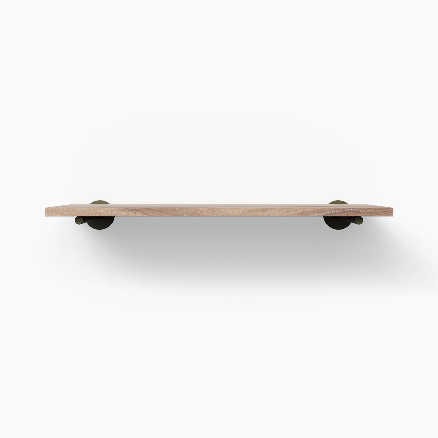 Roderick Glazed White Oak Wall Shelf - Rustic Floating Shelf for Living Room, Kitchen, Bathroom & Office Decor