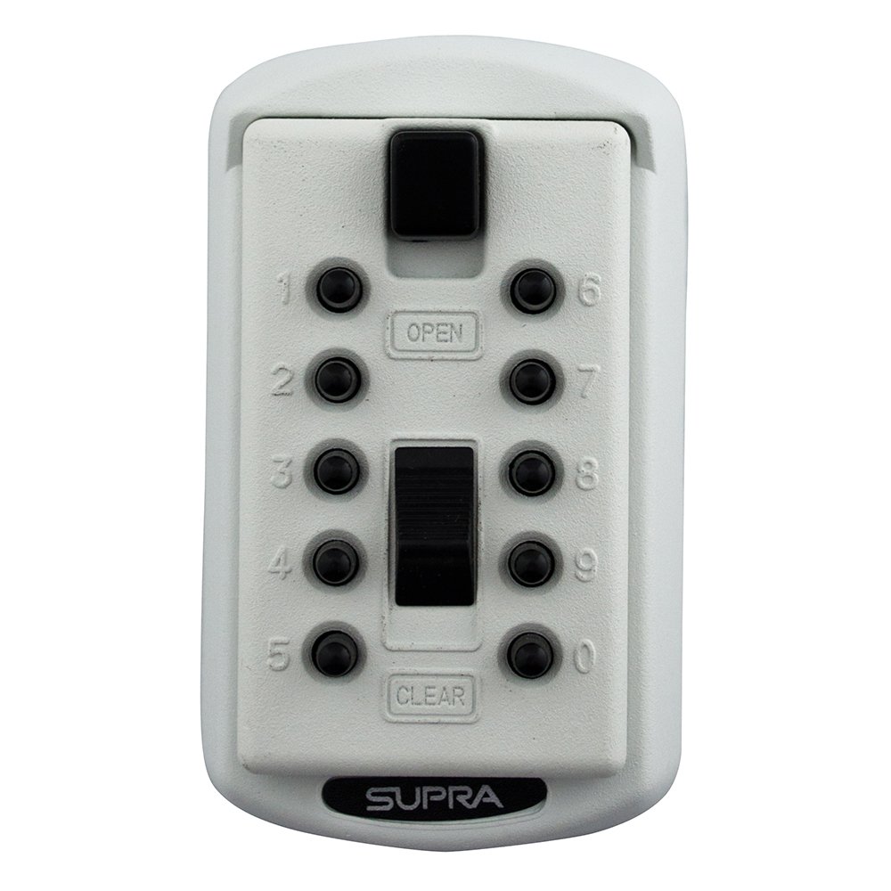 Kidde 1370 White Slim Lock Box - Secure Fireproof Storage for Documents, Valuables & Keys | Ideal for Home, Office & Travel Safety