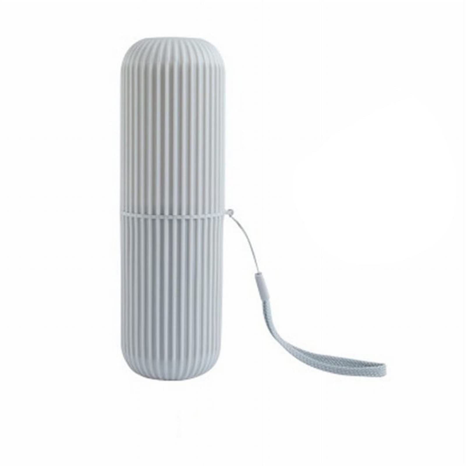 Portable Toothbrush Holder for Travel - Light Grey Waterproof Toothbrush Storage Box for Car, Bathroom & Home - Compact Travel Accessories for Hygiene On The Go