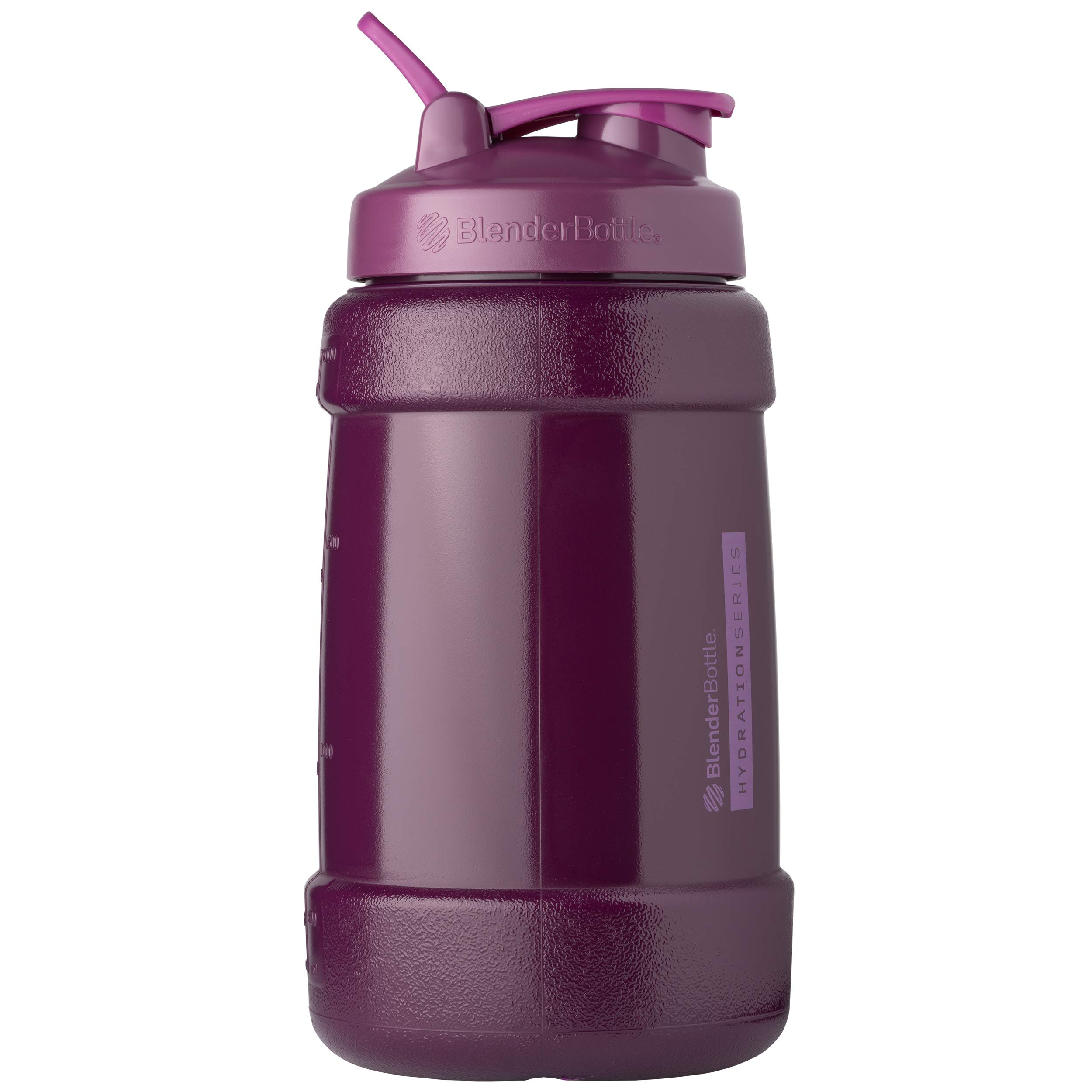 BlenderBottle Half Gallon Water Bottle - 74oz Koda Large Water Jug in Plum, Perfect for Gym, Hiking, and Daily Hydration