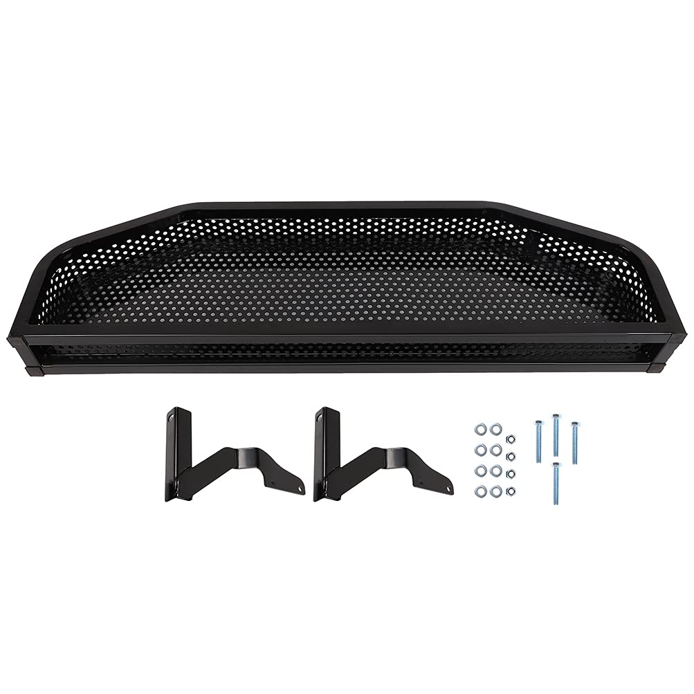 ECCPP Black Front Clays Steel Basket with Mounting Brackets for EZGO RXV Golf Carts - Extra Storage Solution for Golf Clubs, Balls & Accessories - Perfect for Golf Course, Camping & Outdoor Adventures