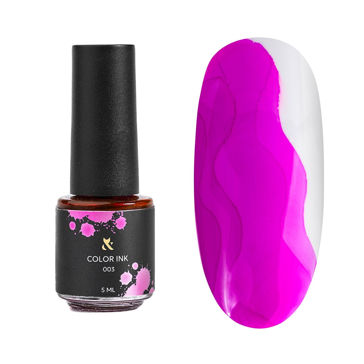 F.O.X Pink 003 Color Ink - 5ml Bottle for Tattoo, Calligraphy & Art Projects - Perfect for Professional Artists and DIY Crafts