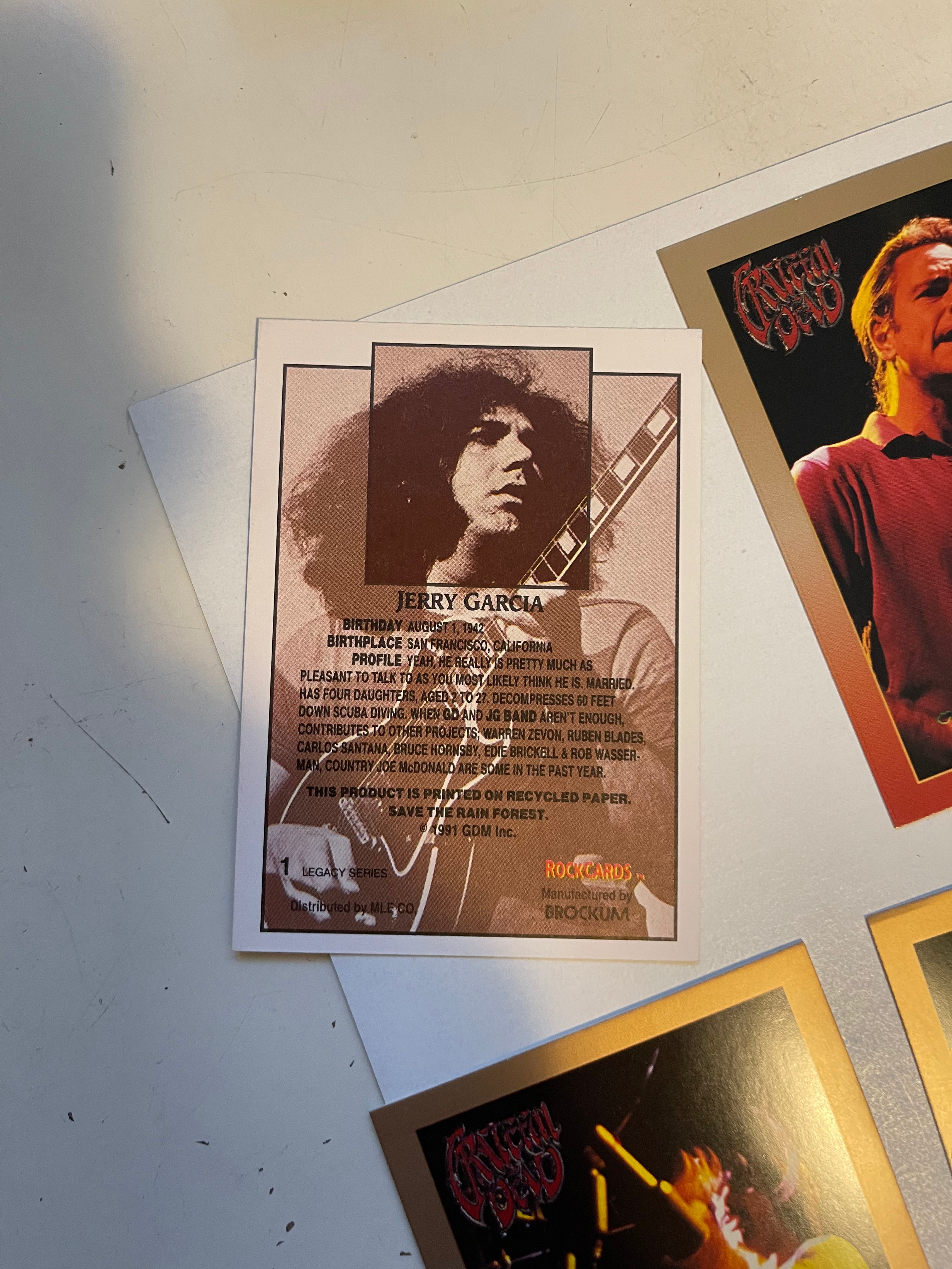 Rare 1991 Grateful Dead Insert Trading Cards Set - Limited Edition Collectible for Music Fans & Memorabilia Enthusiasts - Perfect for Display, Gifts, and Nostalgic Decor