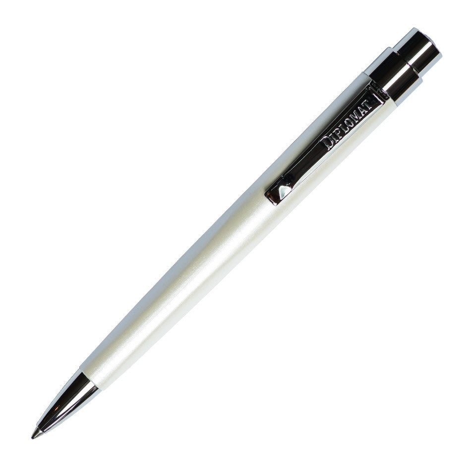 Diplomat Magnum Ballpoint Pen - Premium Pearl White Finish for Smooth Writing - Perfect for Office, Business Meetings & Gift Giving