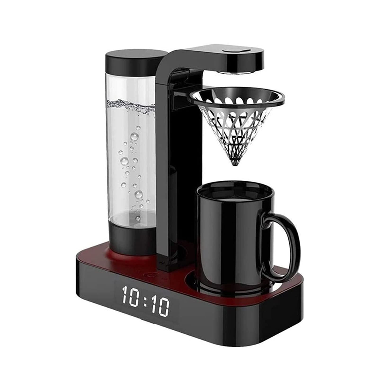 **KSDCDF Single Serve Coffee Maker - K-Cup Compatible Brewer with Permanent Filter, One-Touch Illuminated Button, Perfect for Office, Home & Travel - Brews 6-12 oz Cups**