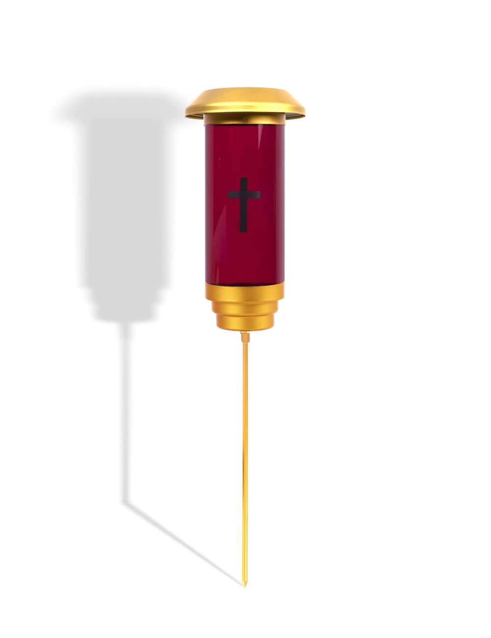 Solar Powered Cemetery Memorial Light - Waterproof Solar Grave Candle for Headstones & Burial Sites - LED Solar Lantern for Graveside Decorations (Perfect for Nighttime Visits, Memorial Services & Grave Marking)
