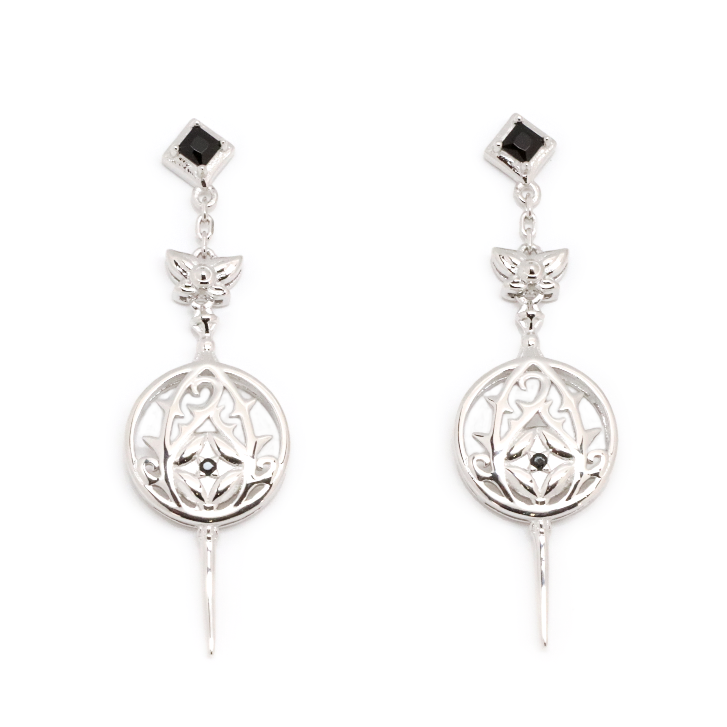 Grief Seed Earrings - Elegant Gothic Jewelry for Women, Unique Handmade Silver Stud Earrings | Perfect for Cosplay, Halloween, and Alternative Fashion