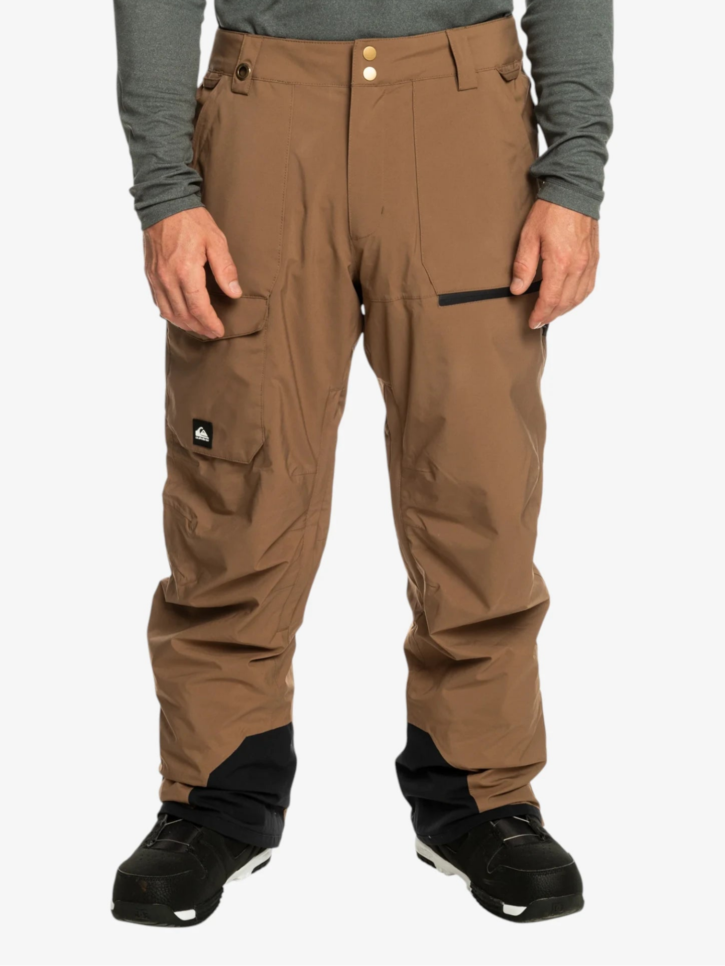 Quiksilver Men's Snow Utility Pants - Brown | Waterproof Snowboard & Ski Pants for Winter Sports & Outdoor Activities