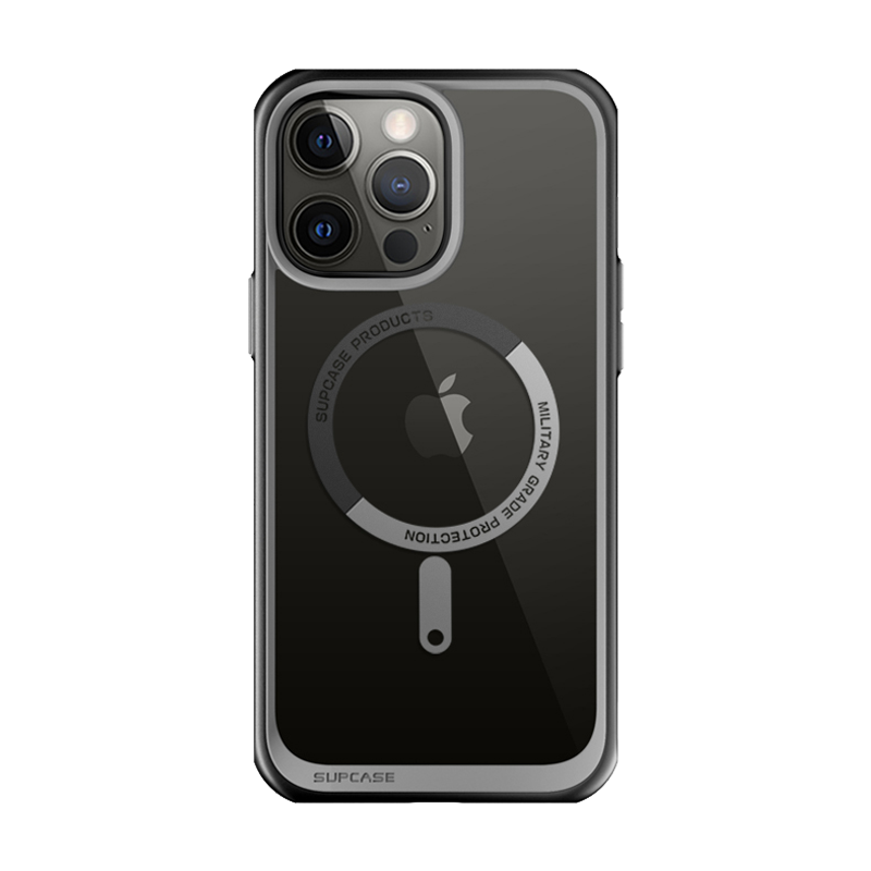 iPhone 13 Pro Case 6.1 Inch - Unicorn Beetle MAG Slim Clear Protective Cover with MagSafe Compatibility (Black) | Perfect for Everyday Use, Work & Travel Protection