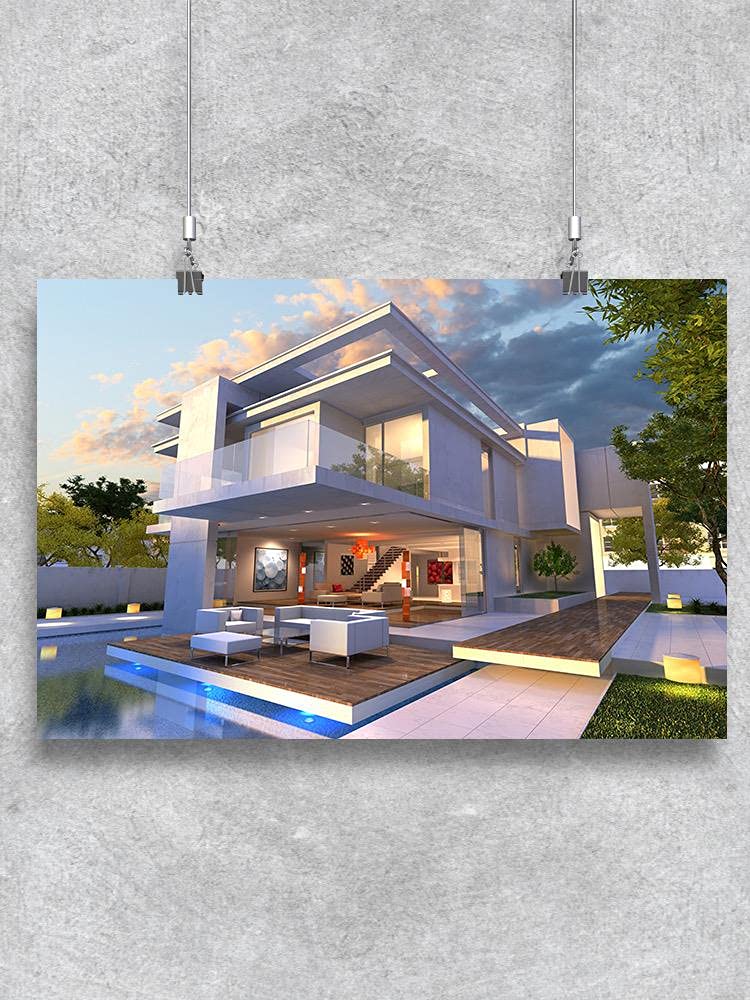 Modern House Poster - Stylish Wall Art Decor for Living Room, Bedroom & Office - Perfect Home & Interior Design Aesthetic