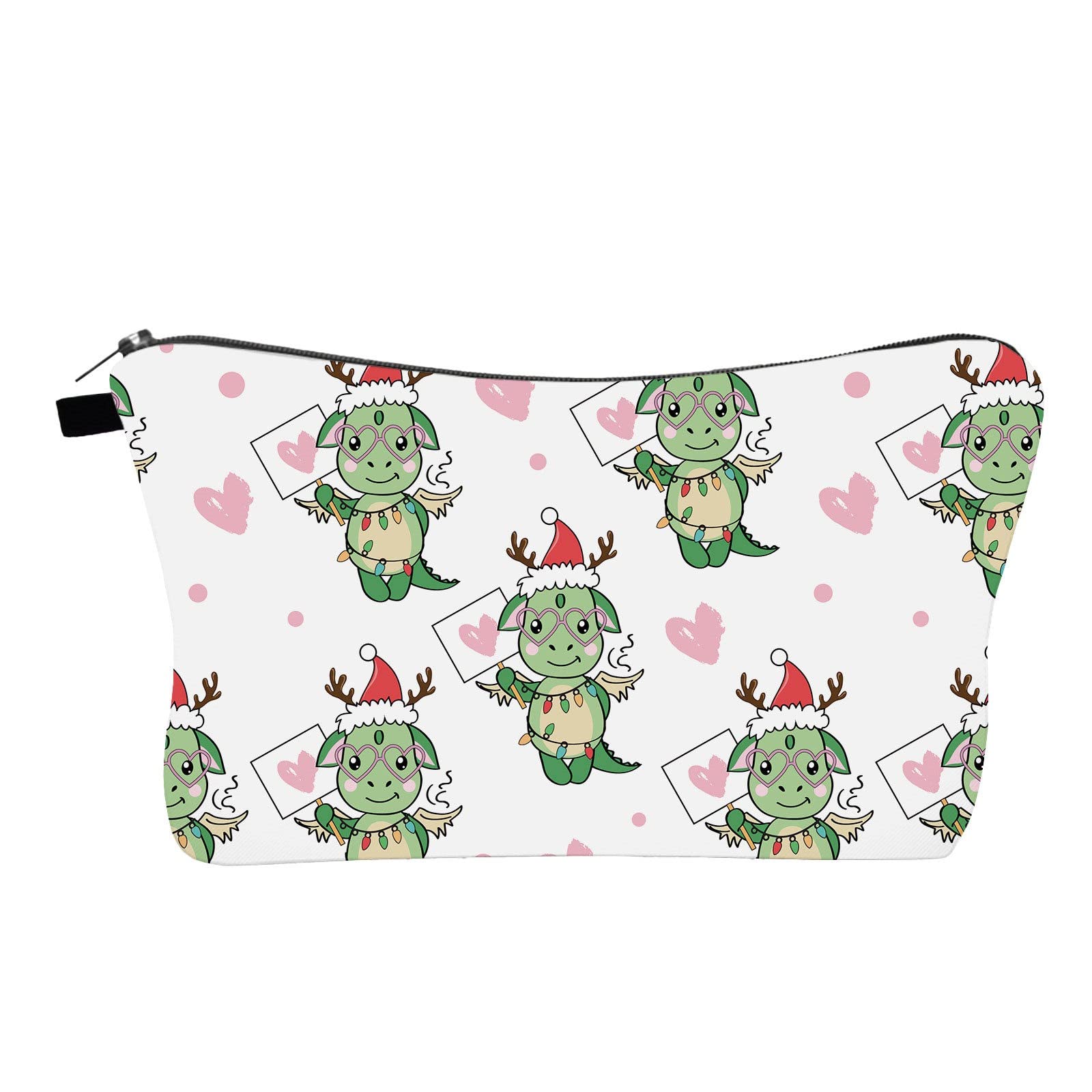 Christmas Travel Pouch - Small Makeup Bag with Cute Patterns, Portable Zippered Cosmetic Organizer for Women & Girls | Perfect for Holiday Gifts, Travel Essentials & Daily Beauty Storage