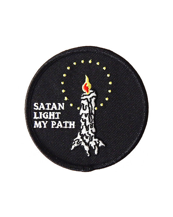 Satan's Light Patch - Gothic Embroidered Iron-On Patch for Jackets, Bags & DIY Crafts - Perfect for Punk, Metal & Alternative Fashion