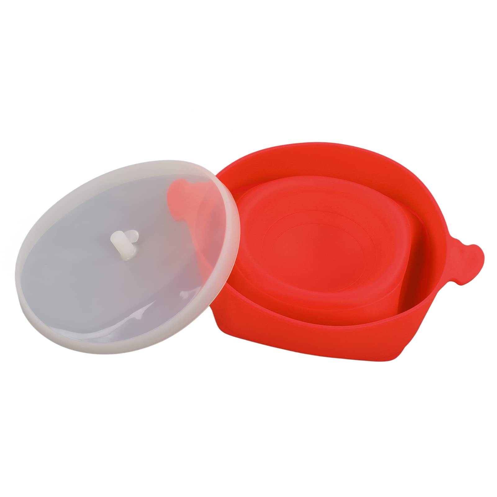 Microwave Safe Silicone Popcorn Bowl - Collapsible, Heat Resistant & Dishwasher Safe Popcorn Maker for Home Use (Red) - Perfect for Movie Nights, Parties & Snack Time