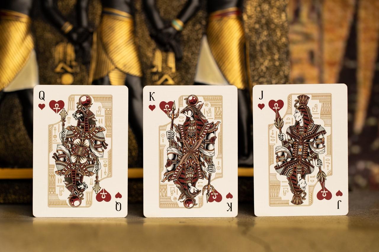 Gods of Egypt Playing Cards - Red Ochre Edition | Premium Egyptian Mythology Themed Deck for Card Games, Magic Tricks & Collectors