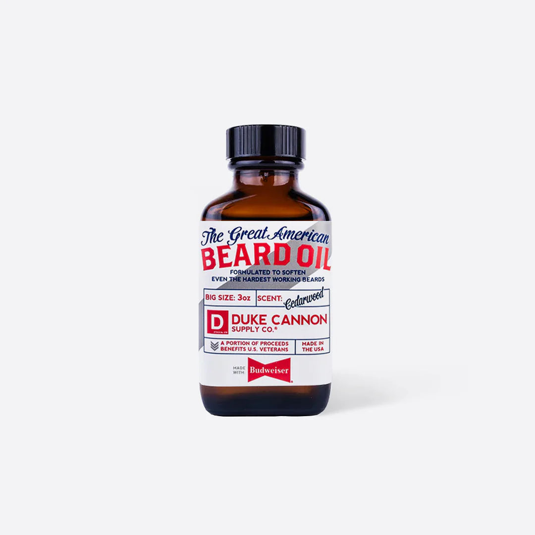 Premium Duke Cannon Beard Oil for Men - Natural Conditioning & Grooming for Soft, Healthy Facial Hair - Ideal for Daily Use & Styling