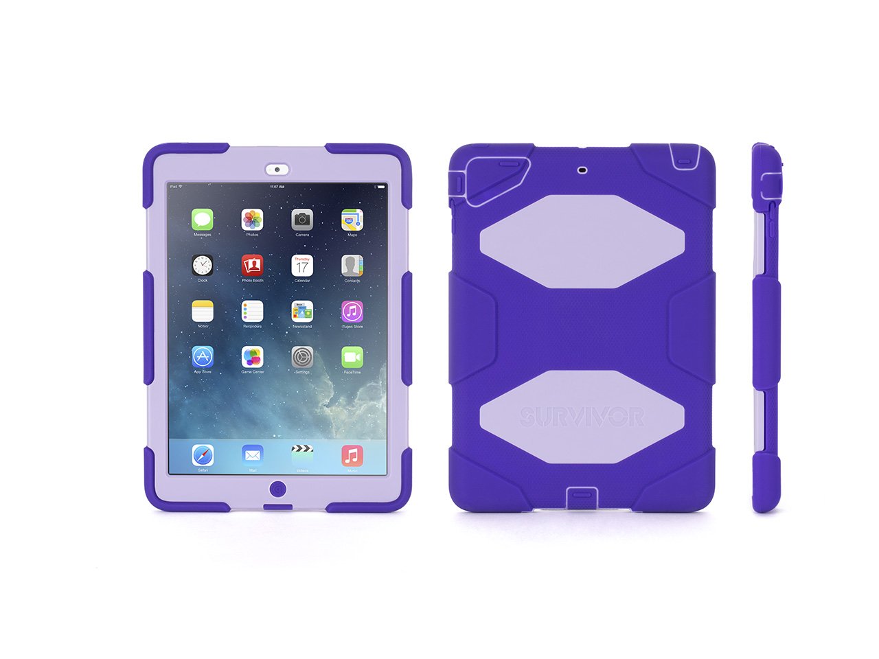 Griffin GB36406 Purple Protective Case Cover for Apple iPad Air - Shockproof & Slim Design Tablet Case - Perfect for Work, Travel, and Everyday Use