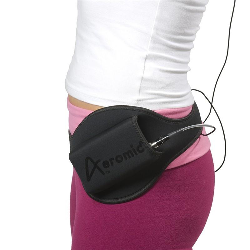 Aeromic Hipster Angled Sports Pouch - Black | Waterproof Running Belt for Phone & Keys | Perfect for Jogging, Gym & Outdoor Activities