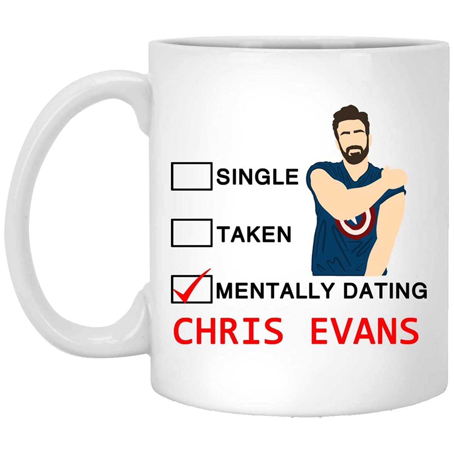 Chris Evans 11oz Mug - Perfect Gift for Fans, Her, Best Friend, or Yourself - Ideal for Coffee, Tea, and Marvel Movie Nights