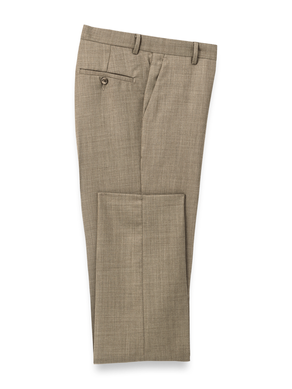 Premium Wool Sharkskin Pants for Men - Light Brown Casual Dress Pants | Comfortable & Stylish for Office, Business Meetings & Formal Occasions