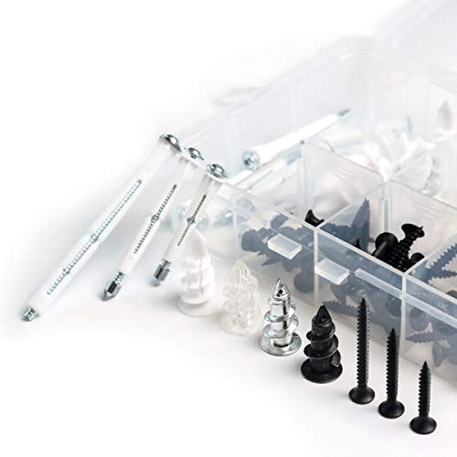 MYTOW 102-Piece Self Drilling Drywall Anchor Assortment Kit - Heavy Duty Wall Anchors for Picture Hanging, Shelves, Curtain Rods & Heavy Items - Variety Pack for Walls & Ceilings - Perfect for Home Improvement Projects & DIY Wall Mounting