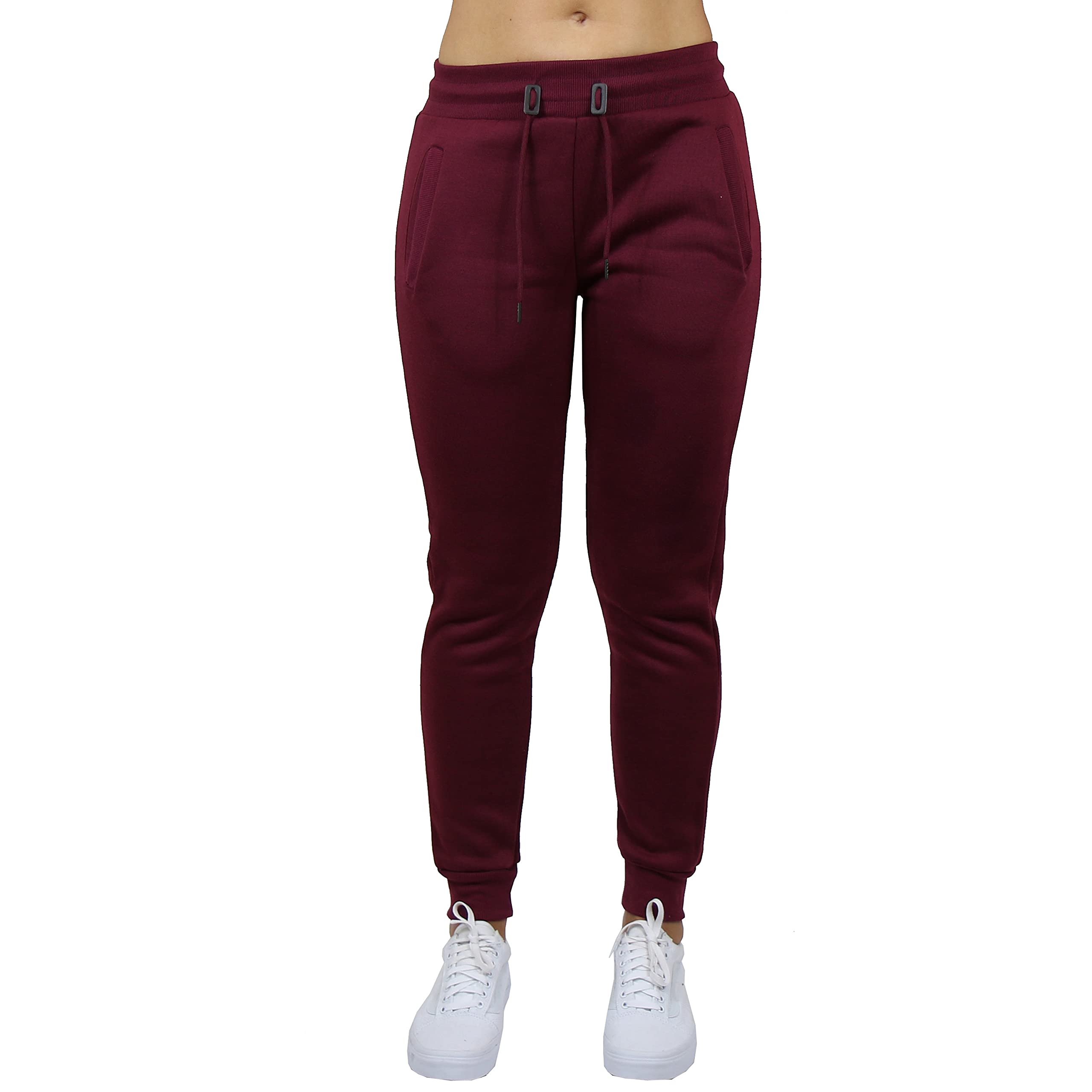 Harvic Women's Slim Fit Fleece Joggers Sweatpants with Side Pockets - Soft & Comfortable Yoga Pants for Running, Lounge & Casual Wear