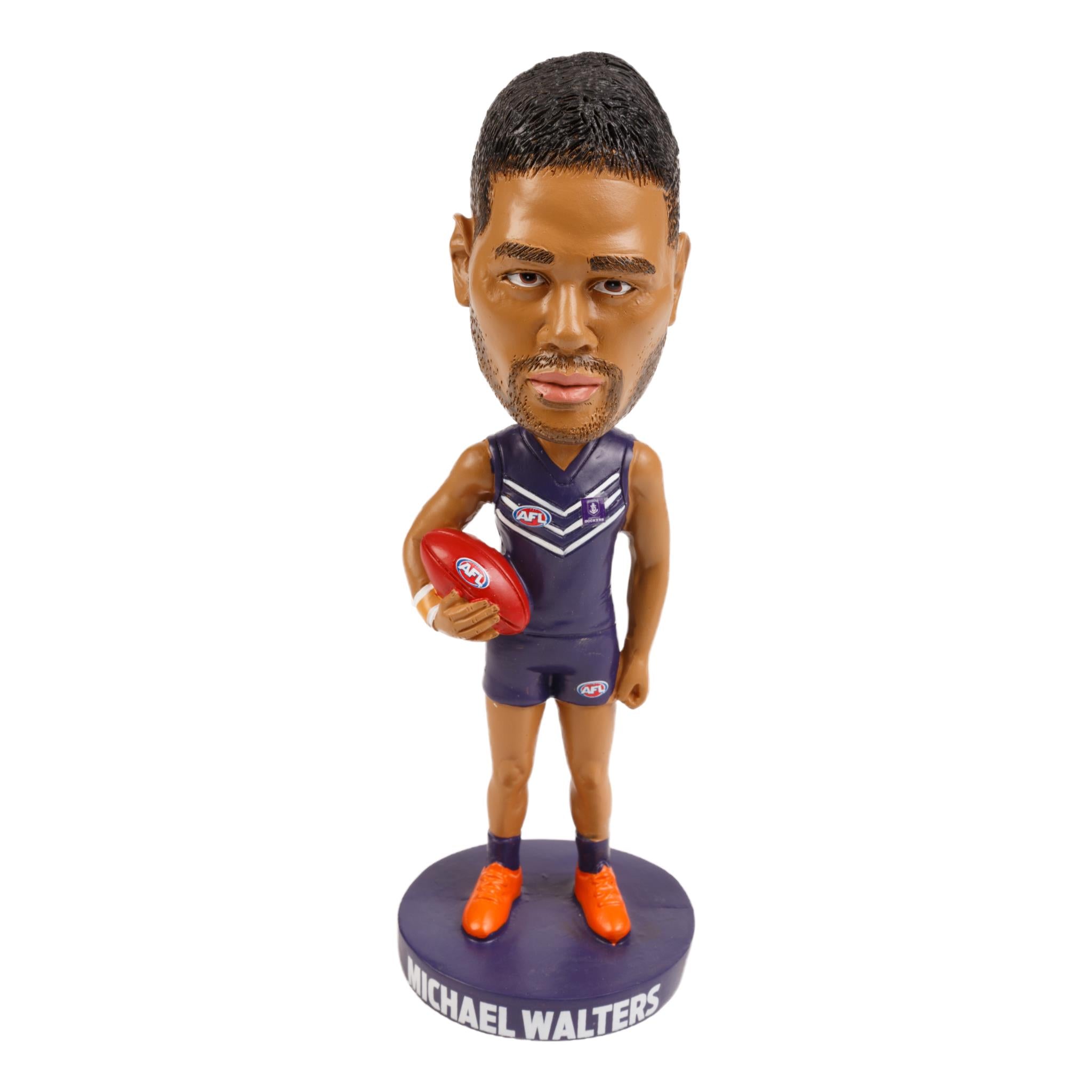 AFL Fremantle Dockers Michael Walters Bobblehead - Officially Licensed Collectible Figurine for AFL Fans & Sports Memorabilia Collectors - Perfect for Home Decor, Office Display, and AFL Game Day Celebrations