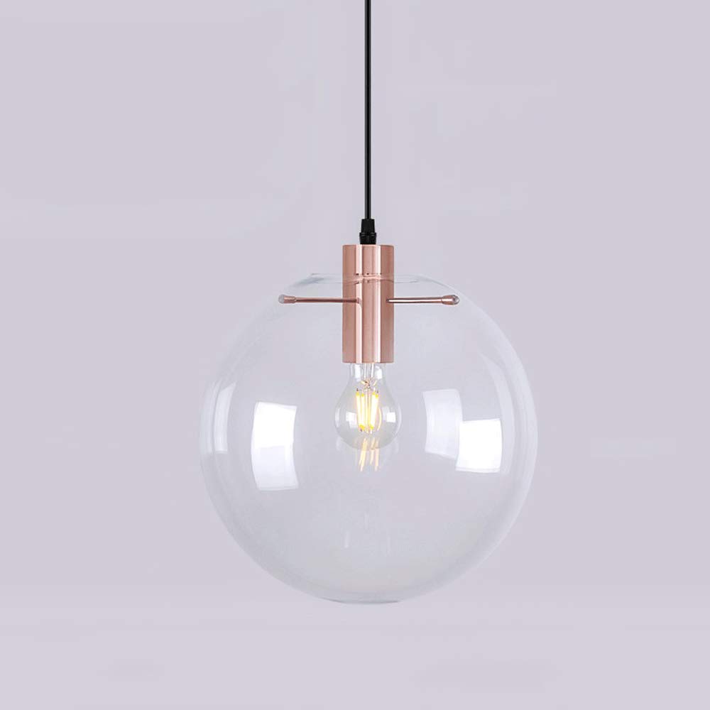 Modern LED Chandelier - Metal & Glass Ball Ceiling Pendant Light with High Light Transmission - Luxury European Style Suspension Lamp - Nordic Postmodern Home Decor - Perfect for Living Room, Dining Room, and Bedroom Lighting