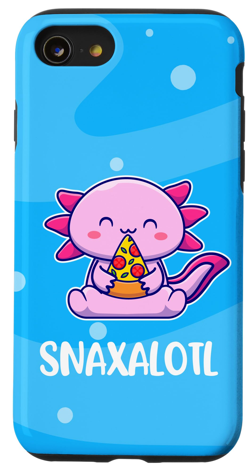 Cute Axolotl Pizza Case for iPhone SE (2020)/7/8 - Protective Phone Cover with Snack Design - Perfect for School, Work & Daily Use
