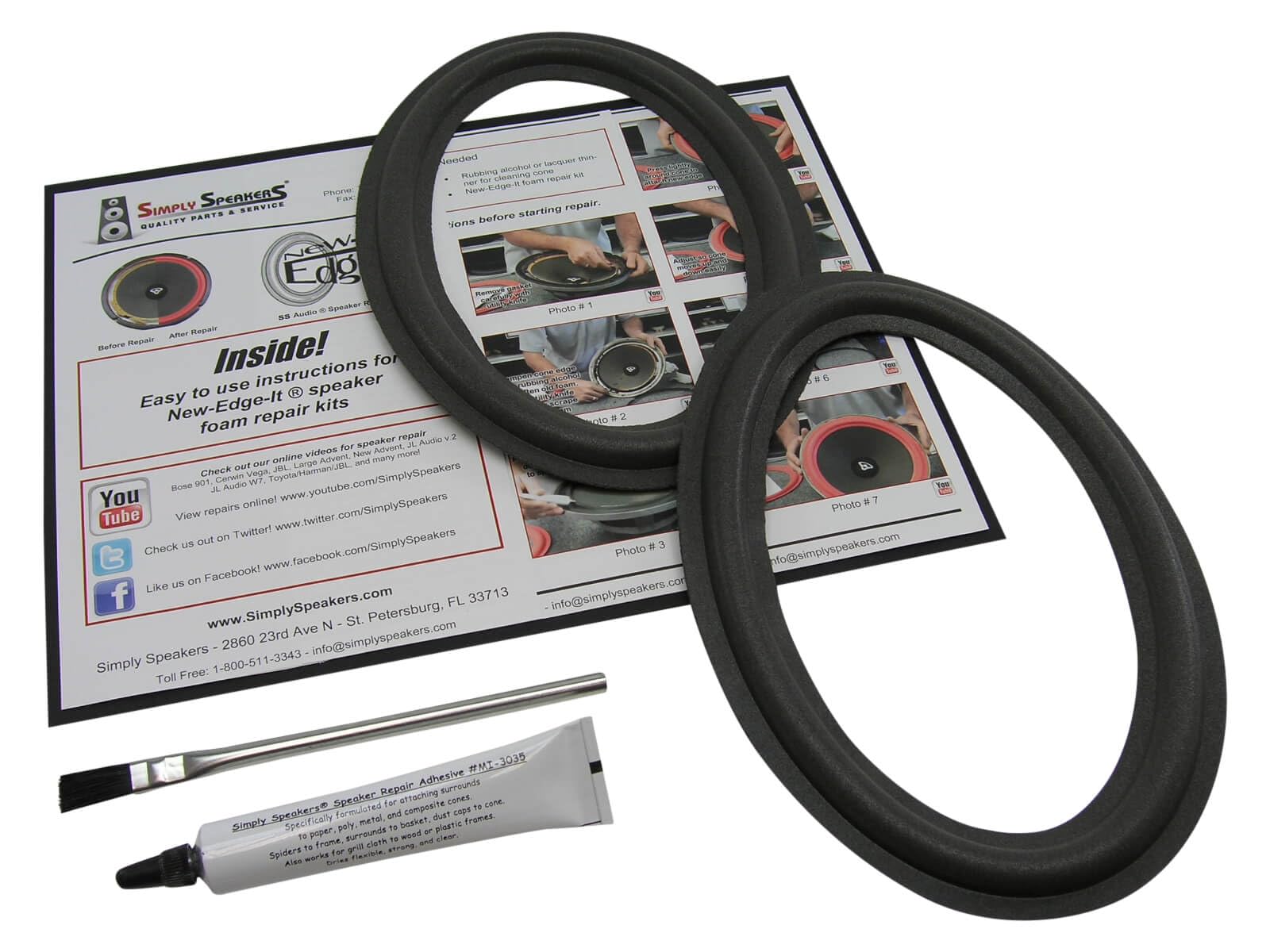 Lexus Mark Levinson 6x9 Inch Foam Speaker Repair Kit FSK-6x9TOY (Pair) - Premium Audio Restoration for Car Enthusiasts