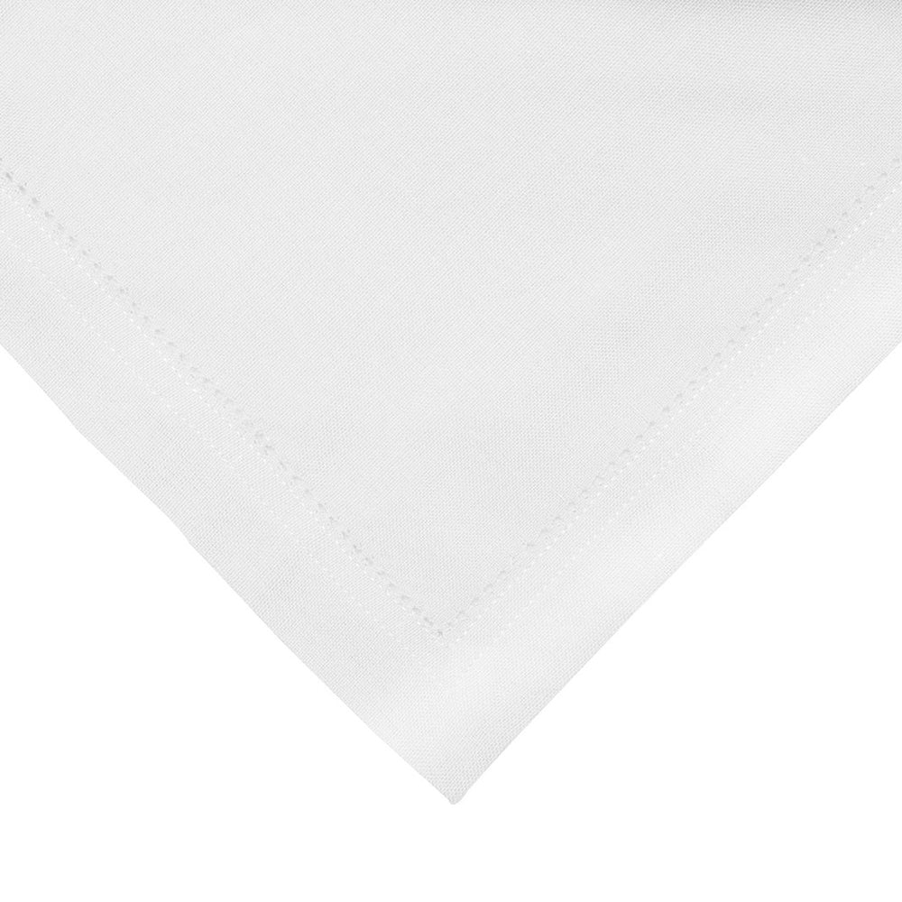 Premium Hemstitch Linen Napkins Set of 2 - Elegant White Dinner Napkins for Formal Dining, Wedding Reception & Special Occasions