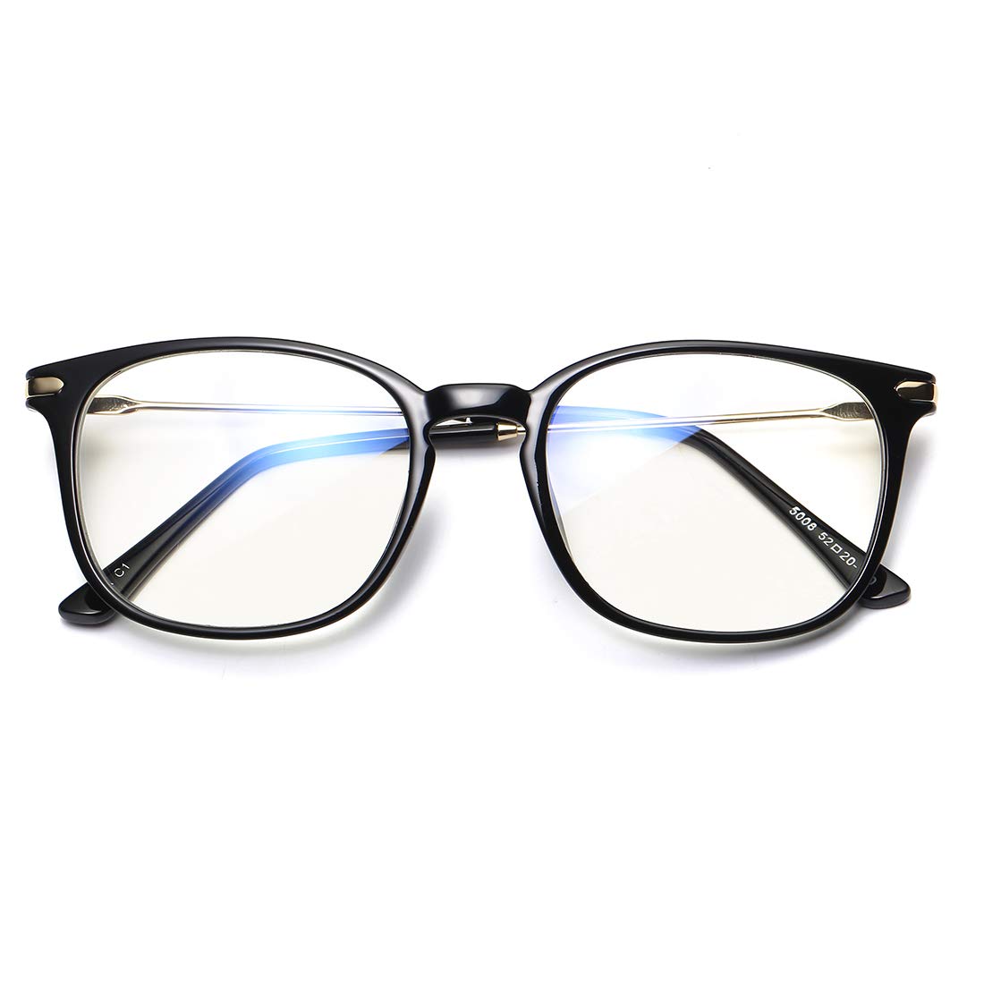 Blue Light Blocking Glasses for Women - Anti Eyestrain Square Clear Lens Computer Glasses for Gaming, TV & Reading - Reduce Digital Eye Fatigue for Work & Screen Time